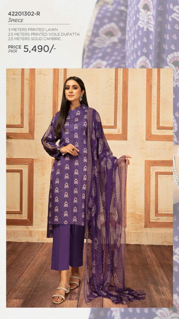 Nishat printed lawn 3pc